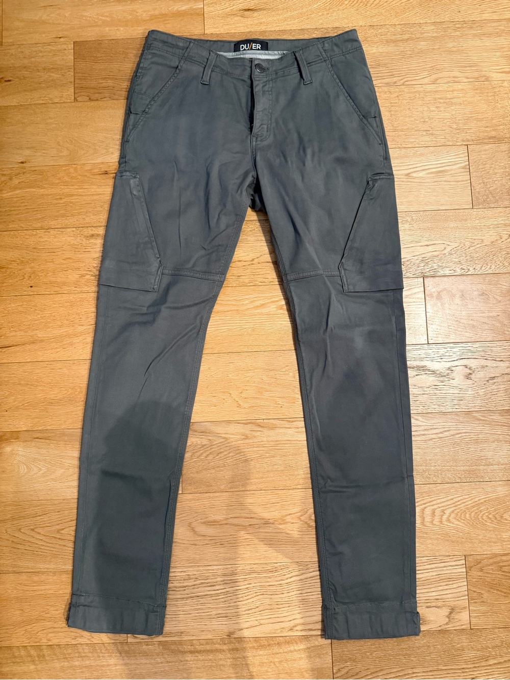 DUER Live Lite Slim Utility Cargo Pants | 32x34 | Grey-Green